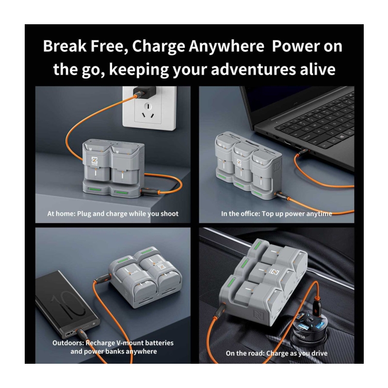 Charging Case For 2 Accu's Canon LP-E6 (PC2-LPE6)