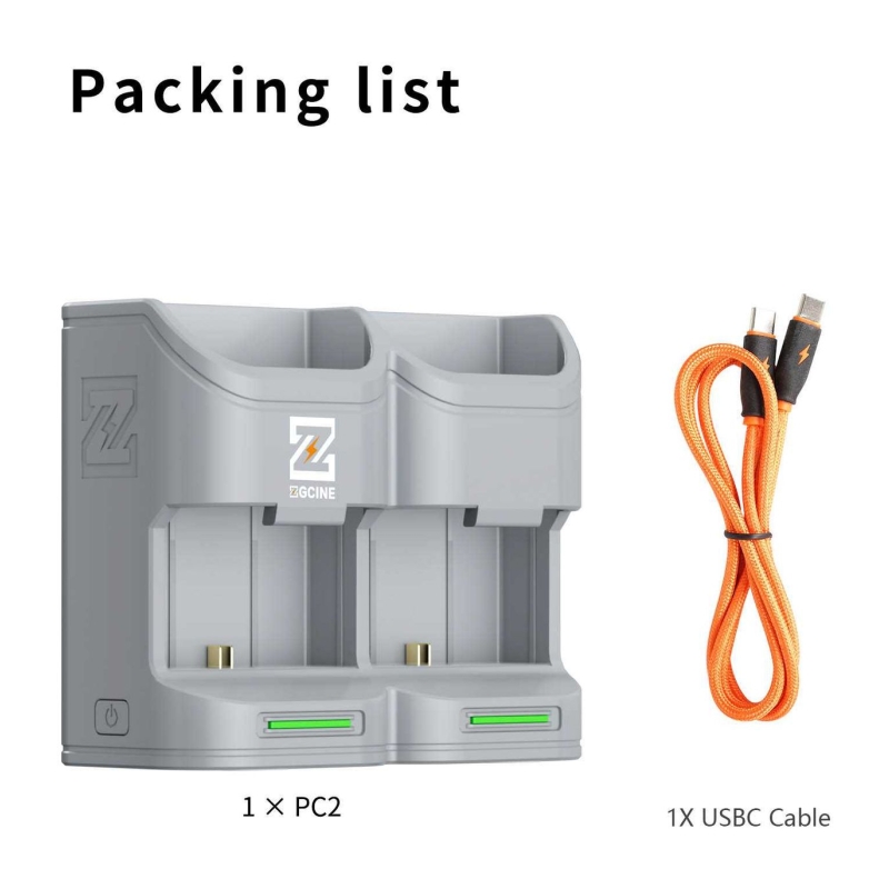 Charging Case For 2 Accu's Canon LP-E6 (PC2-LPE6)