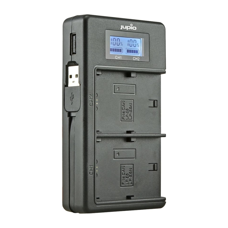 USB Dedicated Duo Charger LCD For Canon LP-E8
