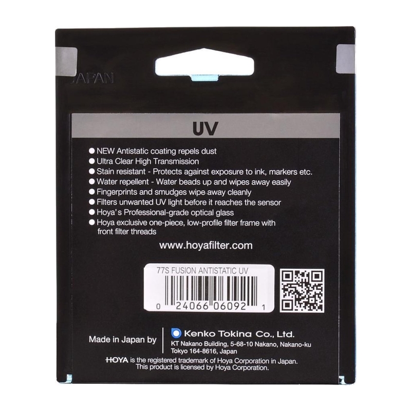72mm Fusion antistatic UV filter premium line