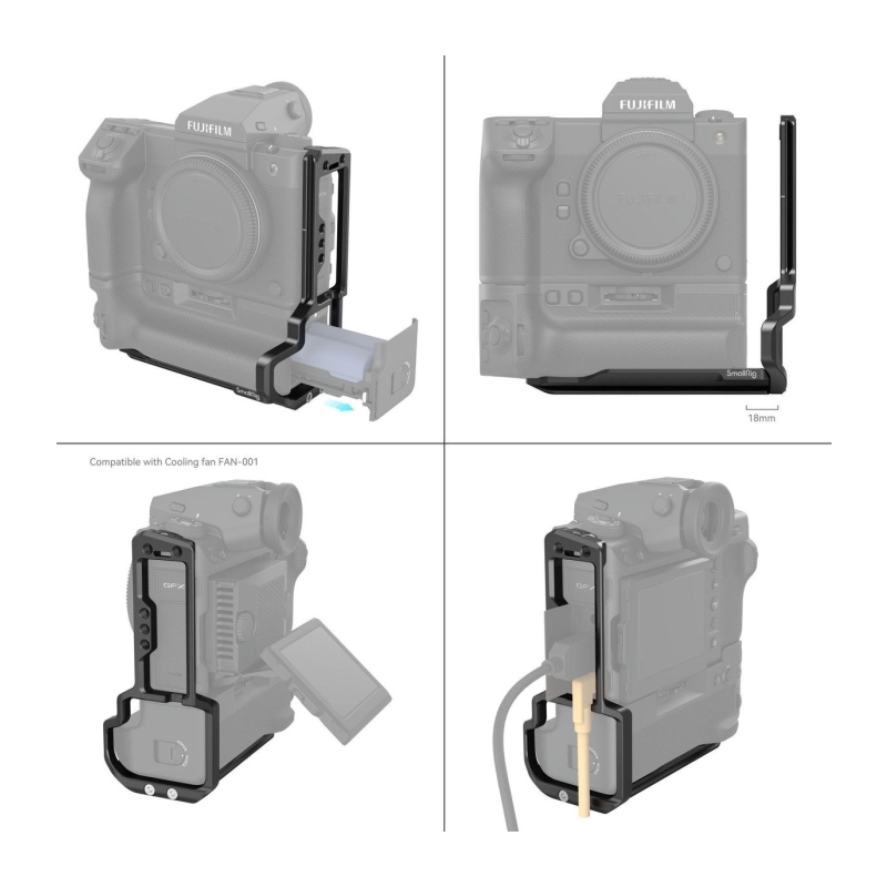 4203 Dedicated L Bracket For GFX100 II w/ VG-GFX100LL Batter