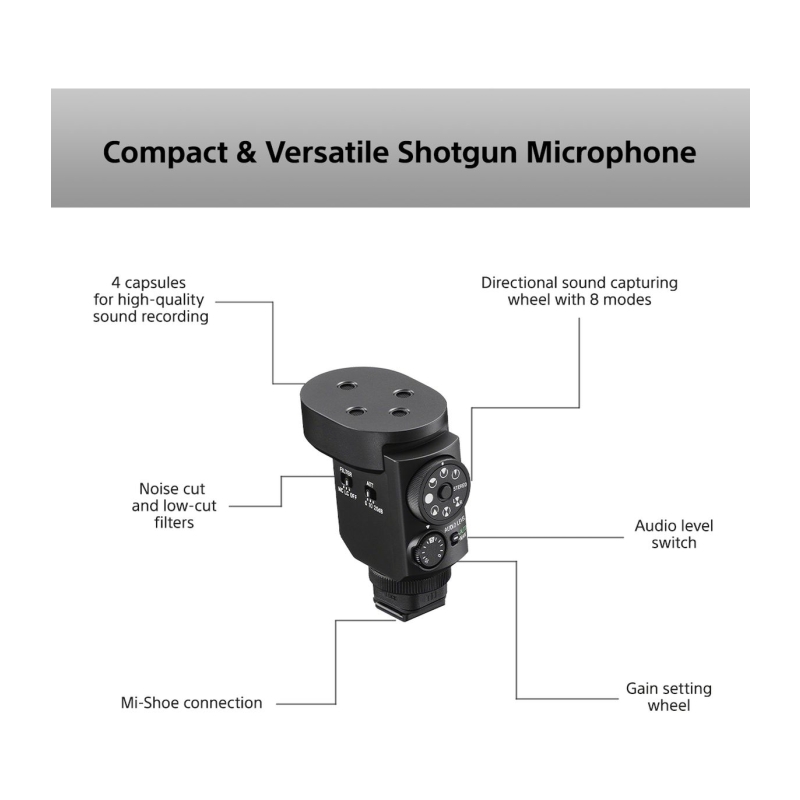 ECM-M1  Shotgun Microphone - Sony Bstock