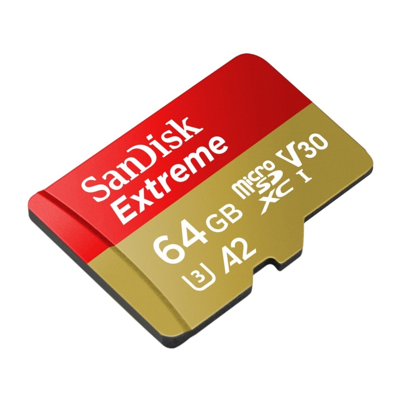 Extreme MicroSDXC 64GB SD Adapter Action