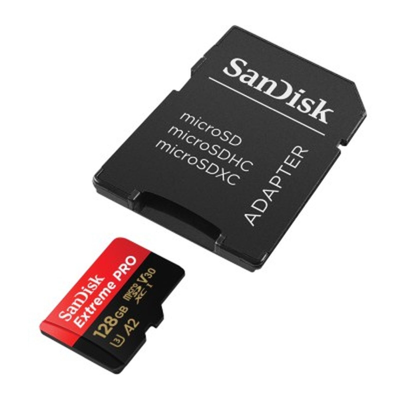Extreme Pro MicroSDXC 128GB+SD Adapter A