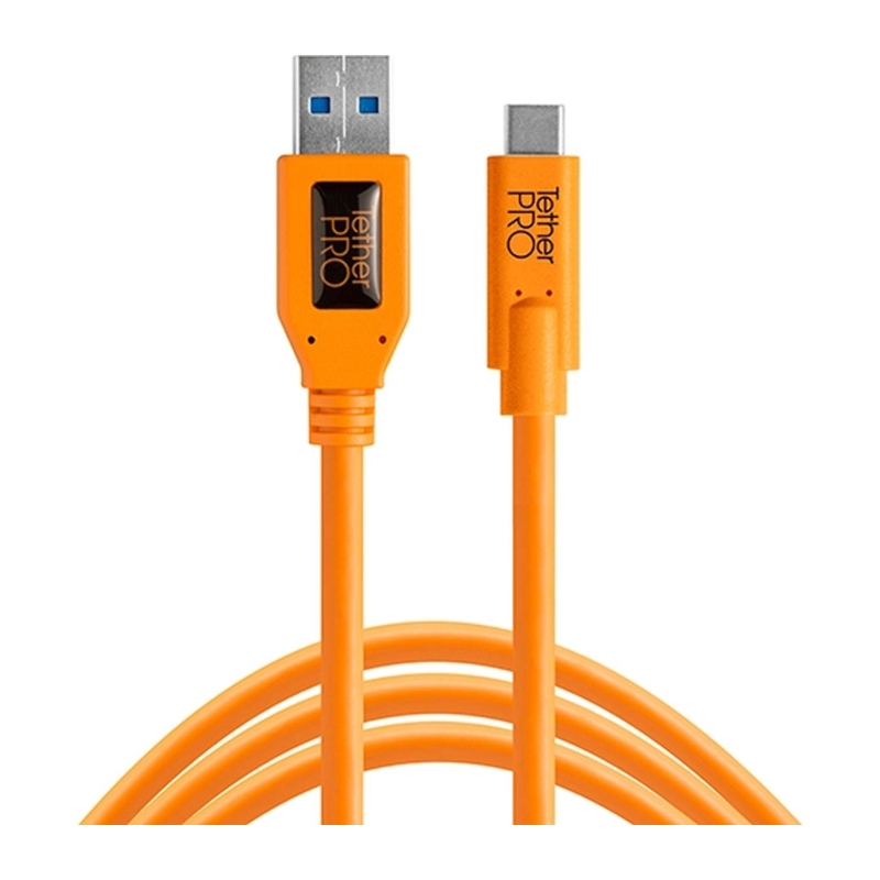 TetherPro USB 3.0 To USB-C 4.6m H-VIS Orange