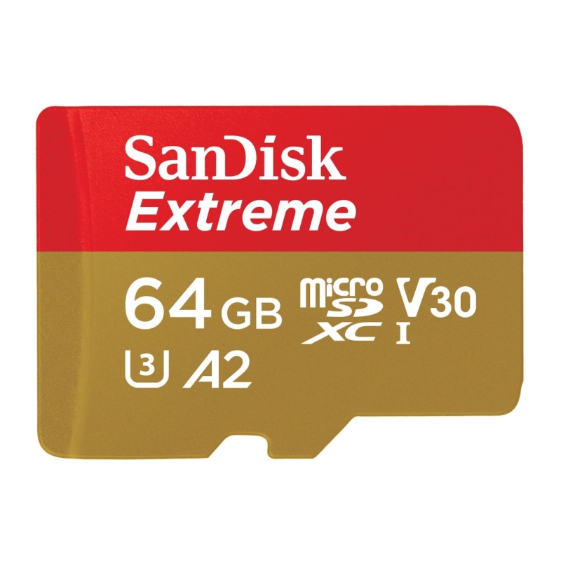 Extreme MicroSDXC 64GB SD Adapter Action