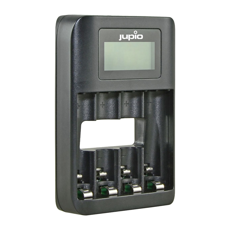 USB 4-SLOTS Battery Fast Charger LCD