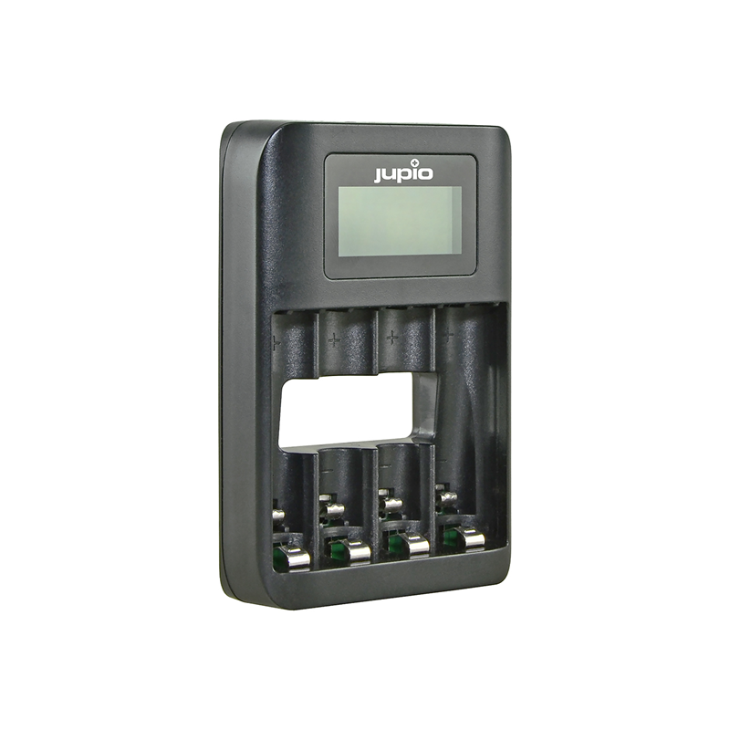 USB 4-SLOTS Battery Fast Charger LCD