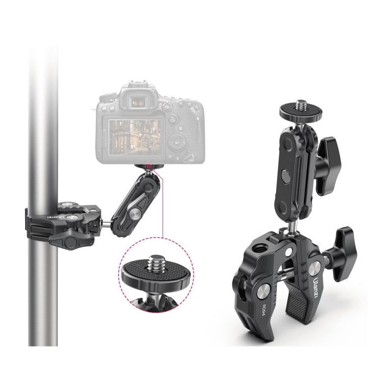 R094 Super Clamp Pipe Clamp w/ Ball Head