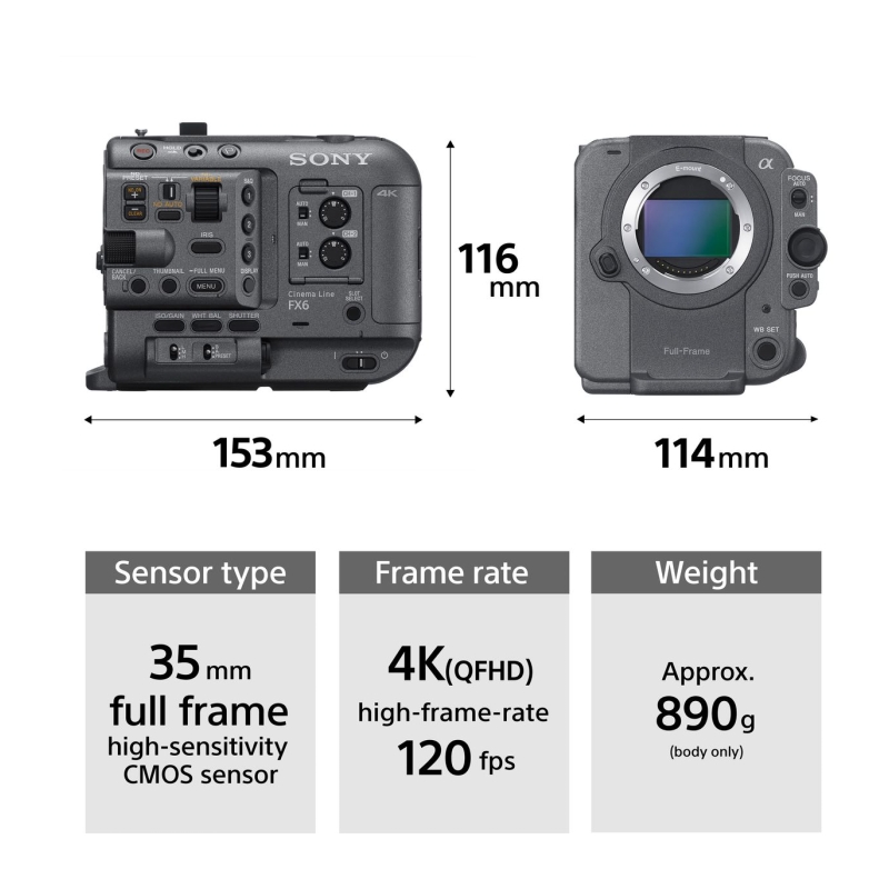 ILME-FX6 - Sony Cinema Line FX6 FullFrame Camcorder