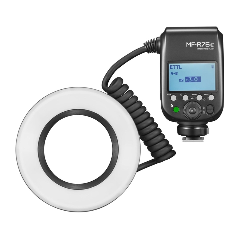 Foto Grijpink Mondfotografie set Nikon Z50 II + Godox MF-R76N TTL Macro Ring Flash Nikon + 64gb sd Card + Nikon Z MC 105mm f/2.8 VR S