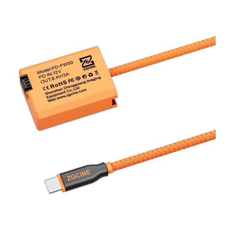 USB-C To NP-FW50 Dummy Battery Cable (PD-FW50)