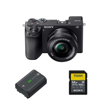 A6700 + 16-50mm + gratis NP-FZ100 en Sony SDXC 64GB kaart