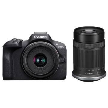 EOS R100 Black + RF-S 18-45mm IS STM + RF-S 55-210mm f/5-7.1 - WHITE BOX