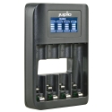 USB 4-SLOTS Battery Fast Charger LCD