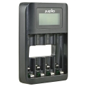 USB 4-SLOTS Battery Fast Charger LCD