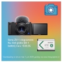 ZV-1 Vlogcamera + extra BX-1 accu - Sony B-stock
